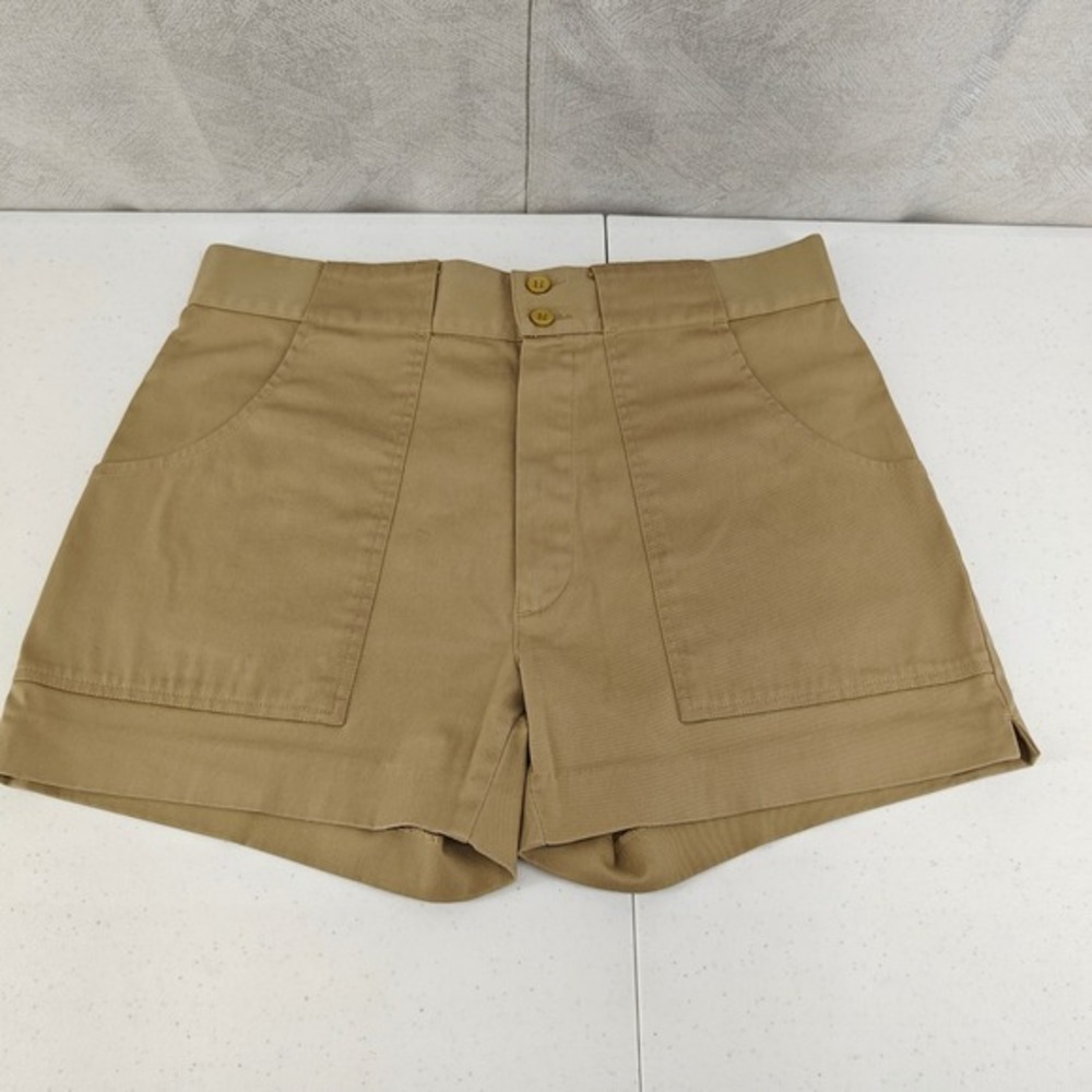 VTG Woolrich Shorts Womens 33 Khaki High Rise Utility Gorpcore Hiking‎ Stretch